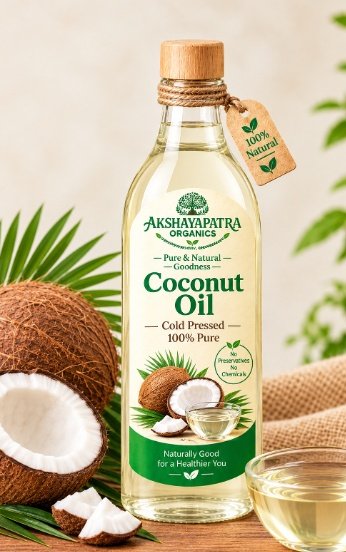 Virgin coconut oil bottle